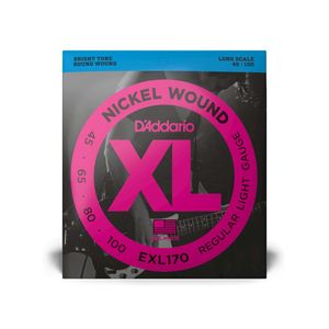 D'ADDARIO EXL170, CUERDAS PARA BAJO EN NÍQUEL, BLANDAS, 45-100, ESCALA LARGA