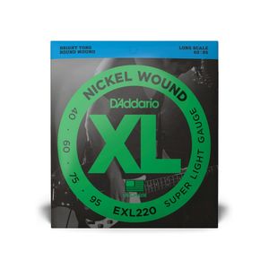 D'ADDARIO EXL220, CUERDAS PARA BAJO, EXTRA BLANDAS, 40-95, ESCALA LARGA
