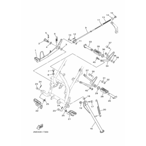 KIT SOPORTE Y APOYAPIE XTZ125
