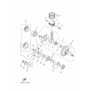 KIT CIGÜEÑAL Y PISTON XTZ150