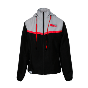 CHAQUETA CORTAVIENTOS  YAMAHA RALLY FEMENINA NEGRO GRIS