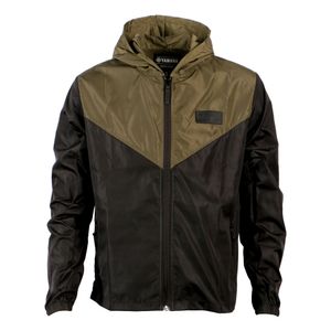 CHAQUETA CORTAVIENTO ECO YAMAHA MASCULINA VERDE NEGRO