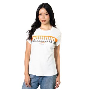 CAMISETA YAMAHA DUAL BEIGE FEMENINA