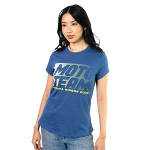 CAMISETA YAMAHA MOTO TEAM AZUL FEMENINA